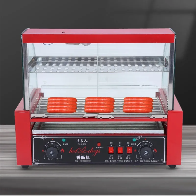 ソーセージロースター商業用ホットドッグマシン全自動小型ソーセージロースターデスク定温度ソーセージロースター
