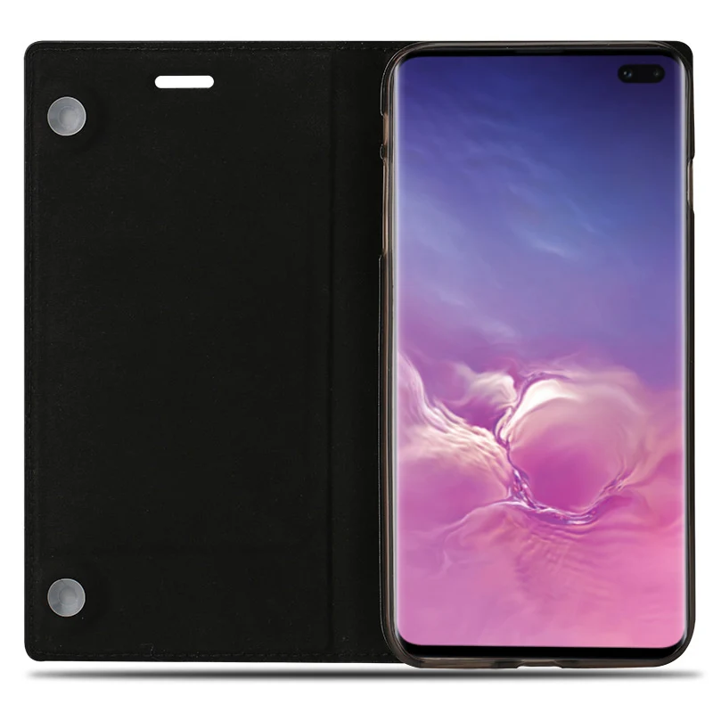 Чехол С Откидывающейся Крышкой для Samsung Galaxy S6 S7 край S8 S9 S10 машинного масла из вощеной кожи с сильной присоской для Note 8 9 A5 A7 A8 J3 J5 J7 чехол