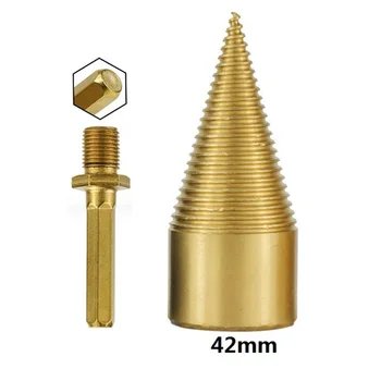 

High Speed Steel Firewood Drill Bit Wood Splitter Screw Splitting Cone Driver 100% Brand New And High Quality