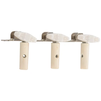

ABGZ-Pair of Beige, Silver Gray Classical Guitar Assembling Tuners Tuning Pegs Machine Head Keys