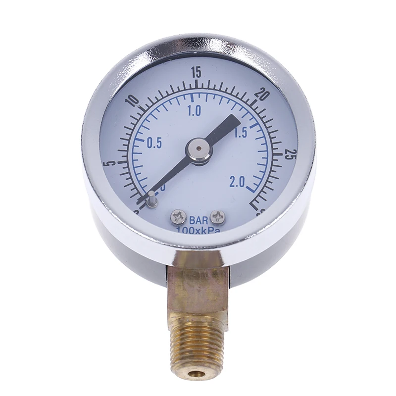 Hydraulische Gauge Manometer Druk Tester Terug Mount 1.5&quot Dial 1/8 &quotNPT 0-30PSI Mini Luchtdrukmeter Compressor | Инструменты