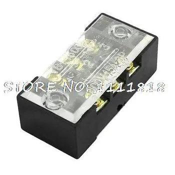 

Clear Plastic Cover 15A Dual Row 3 Pole Barrier Terminal Strip Connector