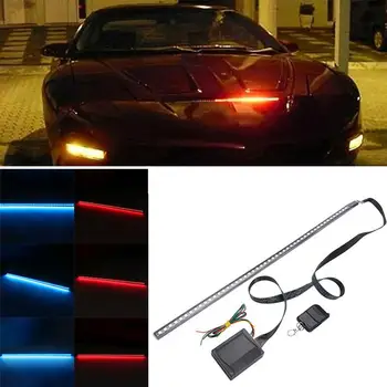 

22inch 48LED RGB Car Scanner Knight Rider Strobe Flash Light Strip with Remote LED Lamp Car Accessories Daytime Running Lights