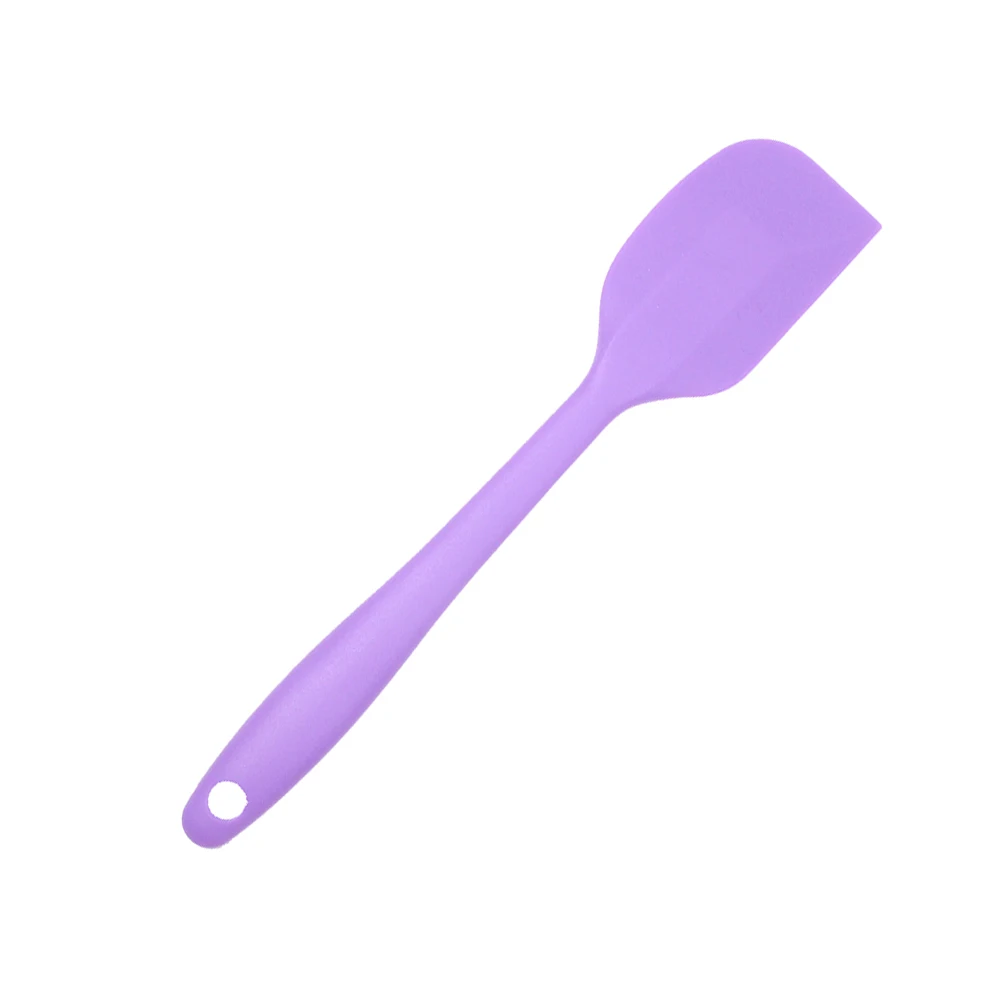 purple Силиконовый шпатель, термостойкий гибкий антипригарный, тонкий шпатель, лучше всего подходит для банок, блендера и многого другого - Цвет: purple