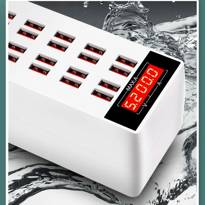 20-Порты 100W usb-хаб телефон Зарядное устройство с светодиодный Дисплей Мощность адаптер зарядная док-станция для iPhone huawei Xiaomi phoneTablet