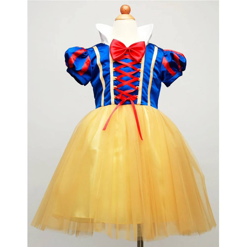 Fantasia Snow White Princess Dress for Girls Children's Halloween Cosplay Party Masquerade Costume Baby Girl Tutu Infants Gowns
