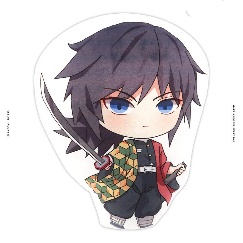 Tomioka Giyuu Аниме Demon Slayer: Kimetsu no Yaiba Kamado Tanjirou Agatsuma Zenitsu Косплей Кукла Плюшевая Мягкая Подушка игрушка подарок - Цвет: Tomioka Giyuu