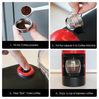 

Coffee Capsule Pod Filter Refillable Spoon Brush For LAVAZZA A MODO MIO JOLIE
