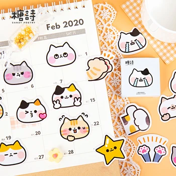 

Candy poetry cat fight mini paper diary sticker Scrapbooking Decoration label 1 lot = 1 pack = 45 pcs retail