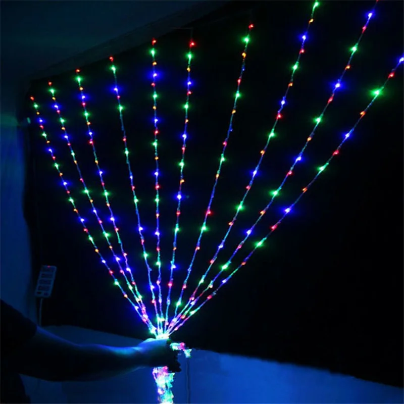 LED 3X2/3X3M Waterfall Curtain Icicle String Lights Meteor Shower Garland Fairy Lights for Christmas Wedding Party Garden Decor