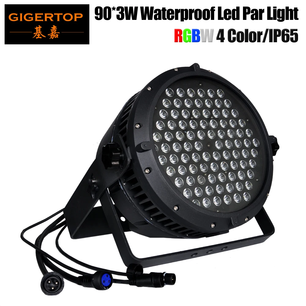 

TIPTOP NEW 90x3W RGBW 4 Color Waterproof Stage DMX Led Par Light DMX 4/8 Channels High Power Outdoor Wall Washer Light Par Cans