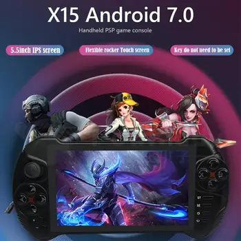 

X15 Andriod Handheld Game Console 5.5 INCH 1280*720 Screen MTK8163 quad core 2G RAM 32G ROM Video Handheld Game Player