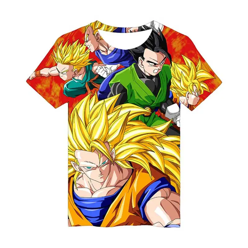 dragon ball Z Super Saiyan vegeta 3d принтом для детей, футболка в стиле японского аниме футболка Летняя модная детская одежда, футболка на 3-8, 9, 10, 12 лет - Цвет: As Photo