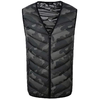 

SEWS-Men's Heated Vest Winter Jacket Smart USB Electric Heating Warm Vest for Fishing Hiking Ski Outdoor Sports