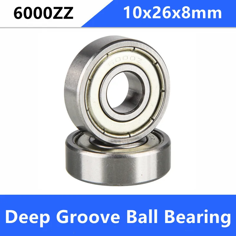

1000pcs/lot 6000ZZ Shielded Deep Groove Radial Ball Bearings 6000-2Z 10x26x8 mm