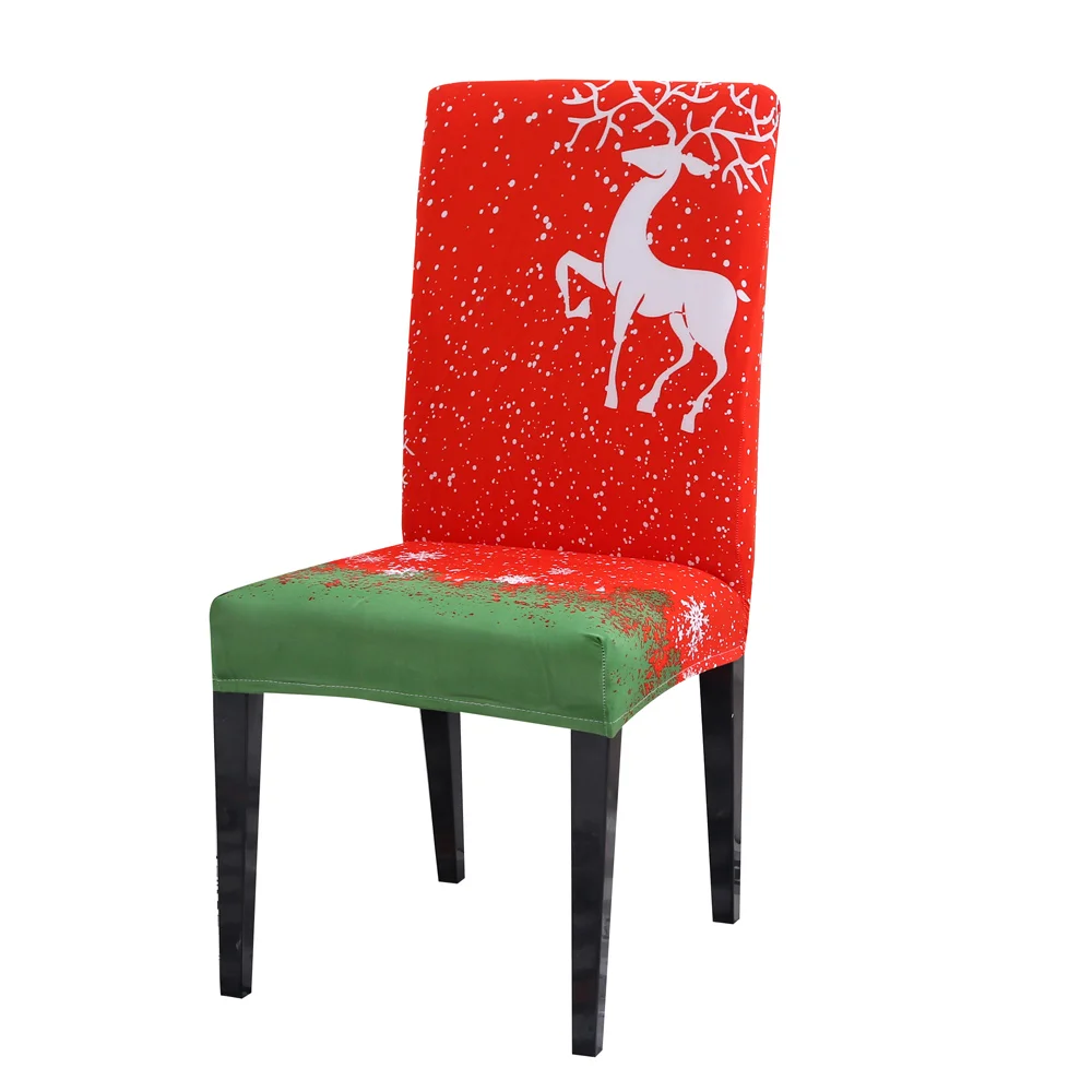 Dining Chair Cover Restaurant Chair Cover Home Decoration Party Christmas Decor Removable Polyester Fiber(Polyester