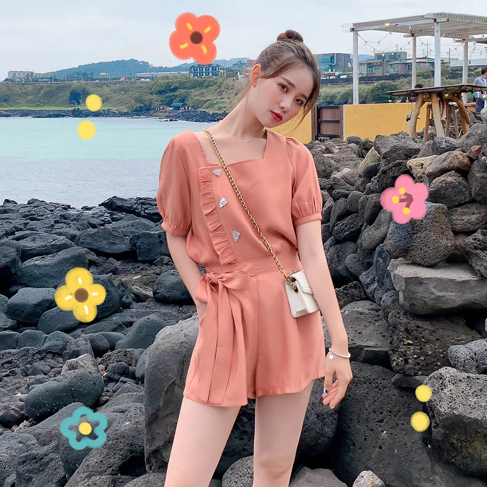 

2020 New Style France Small Numerous Net Red WOMEN'S Suit Summer Elegant by Age Trousers Very Fairy of Shorts Two-Piece Set West
