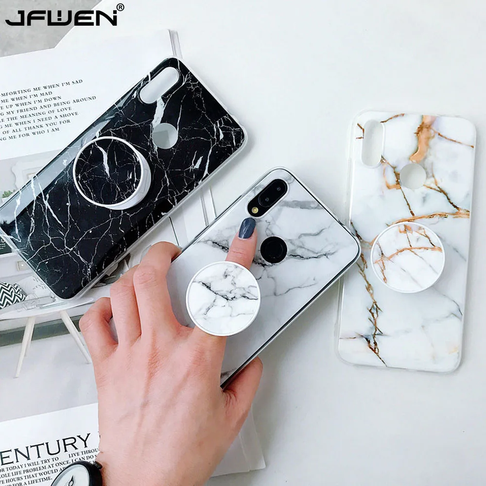 

Phone Stand Holder Marble Cases For Xiaomi Redmi Note 9S 9 Pro Max Case Cover For Redmi Note 7 8 Pro Case Silicone Soft TPU Back