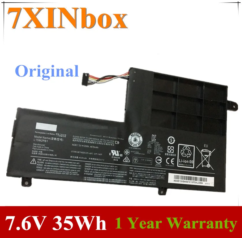 Аккумулятор XINbox 7 6 В 4610 мА · ч 35 Вт L15C2PB1 L15L2PB1 L15M2PB1 для ноутбука Lenovo YOGA 510 510-15IKB 510-15ISK