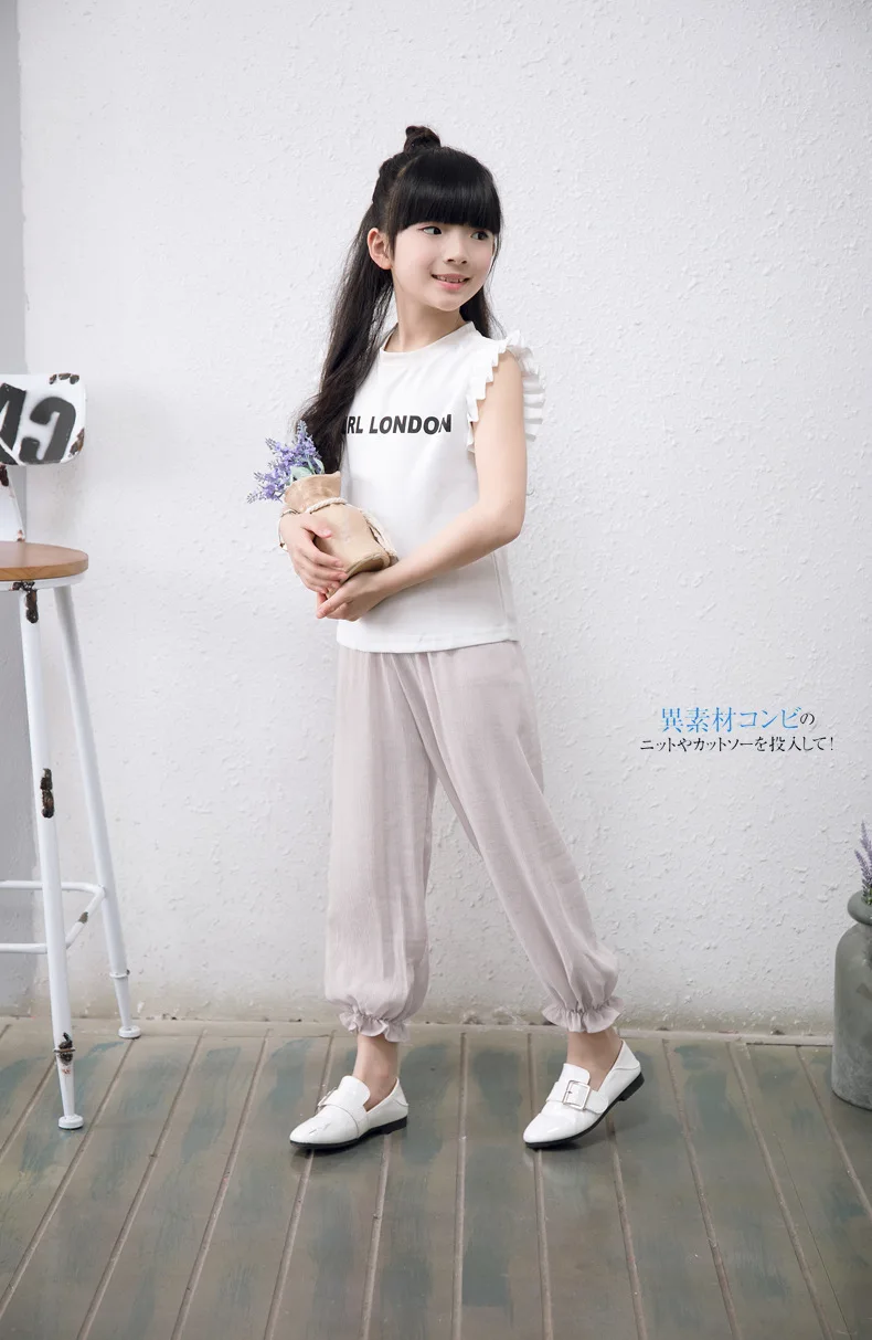 New Summer Chiffon Anti-mosquito Pants Children Pants Men And Women Children Leggings GIRL'S Leggings