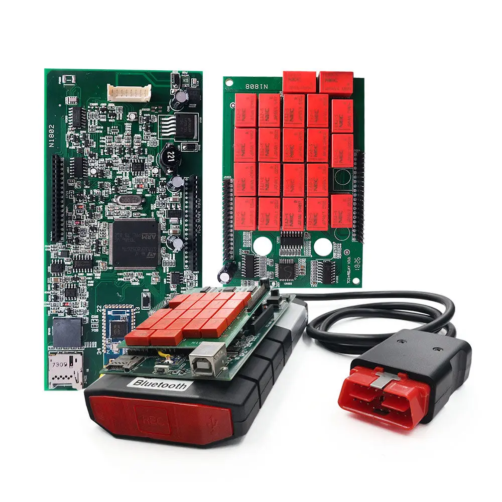 Реальная V9.0 Multidiag двойная плата с Bluetooth автомобиль грузовик средство диагностики TCS,0 новейшее/,3 Keygen программное обеспечение с кабелями - Цвет: without Bluetooth