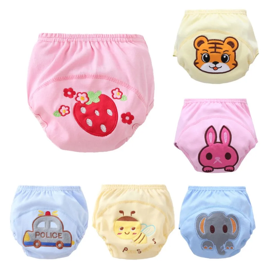 Pantalones de entrenamiento de algodón para niños, bragas, pañales de bebé, pañal de tela reutilizable, ropa interior lavable, cambiante