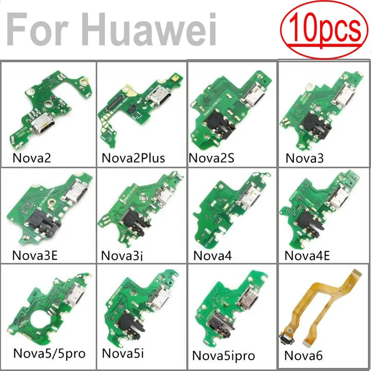 10 шт. микро USB зарядное устройство гибкий зарядный порт Замена для HUAWEI P40 P20 Nova 3 3E 3i