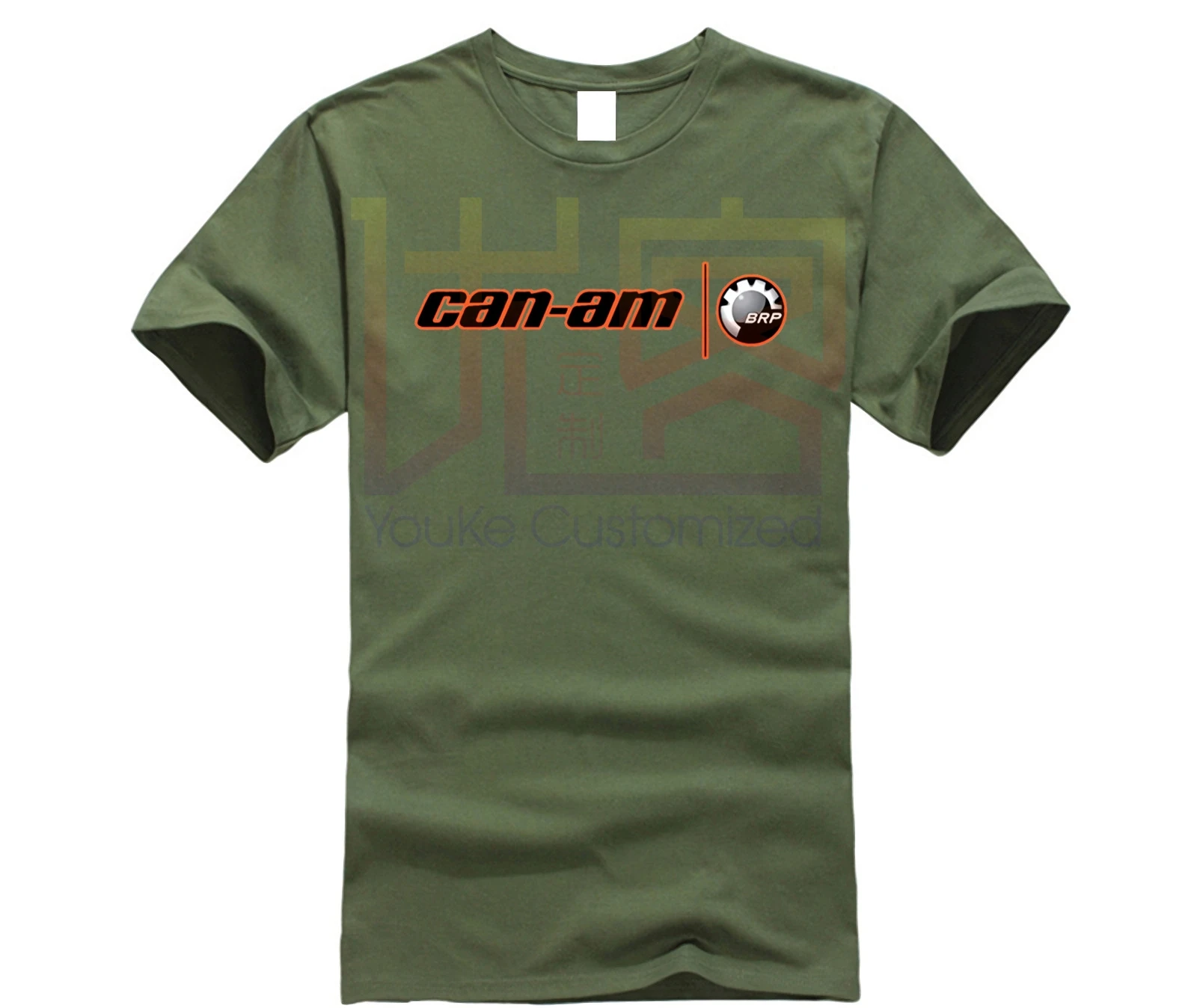 Мужская модная футболка с логотипом Can Am Spyder - Цвет: army green