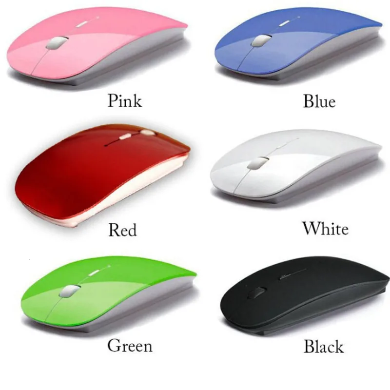 

2.4g Ultrathin Wireless Mouse Optical Mice With USB Receiver Bluetooth Mouse Gamer For Laptop PC Computer Desktop Office Yw#