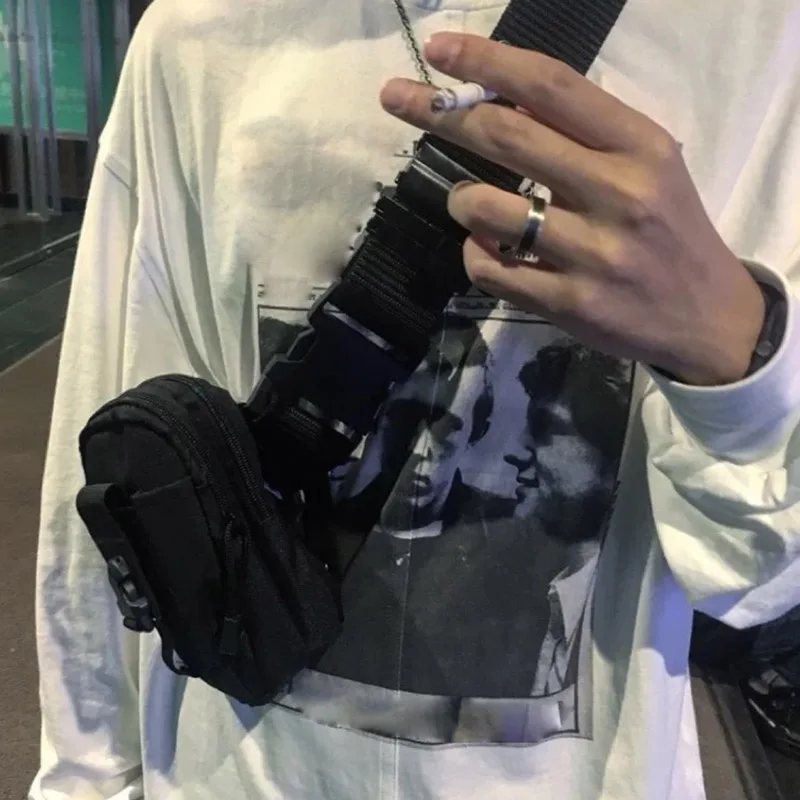 Waist Bag Women Men Fashion Canvas Fanny Pack Mini Ladies Chest Belt Bags Hip Hop Travel Tactical Bum Bag Unisex Phone Purse