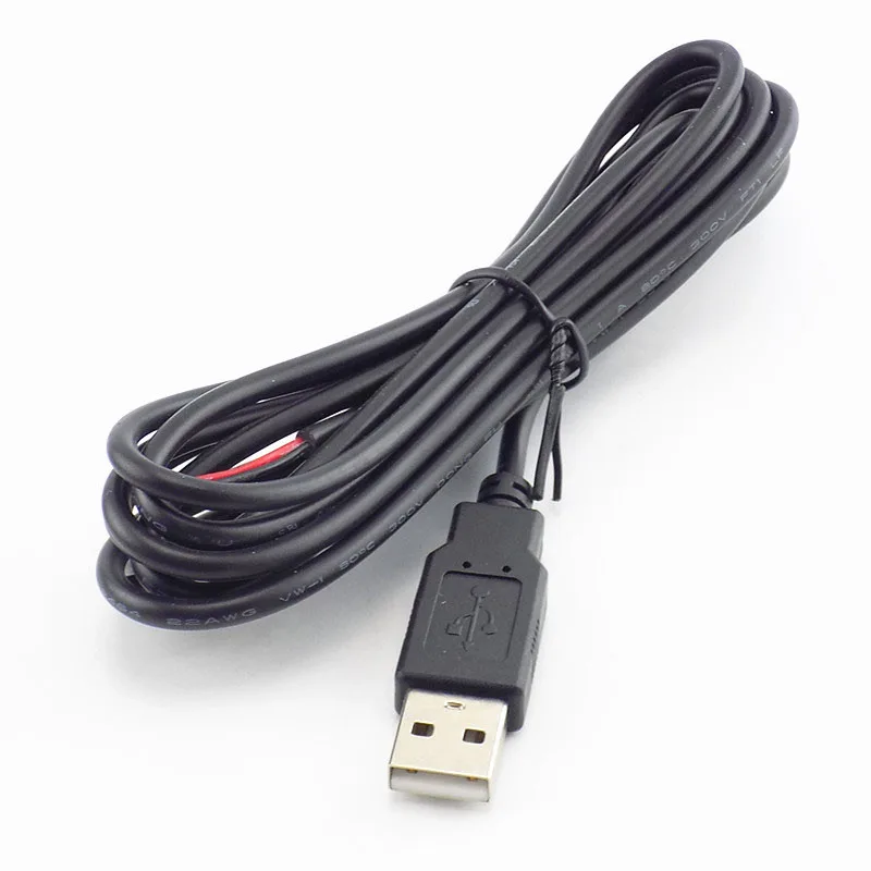 5V USB 2.0  2 špendlík 2 drát DIY USB pánský zdvihák konektor kabel energie nabít prodloužení kabel šňůra 0.3m/1m/2m konektor adaptér