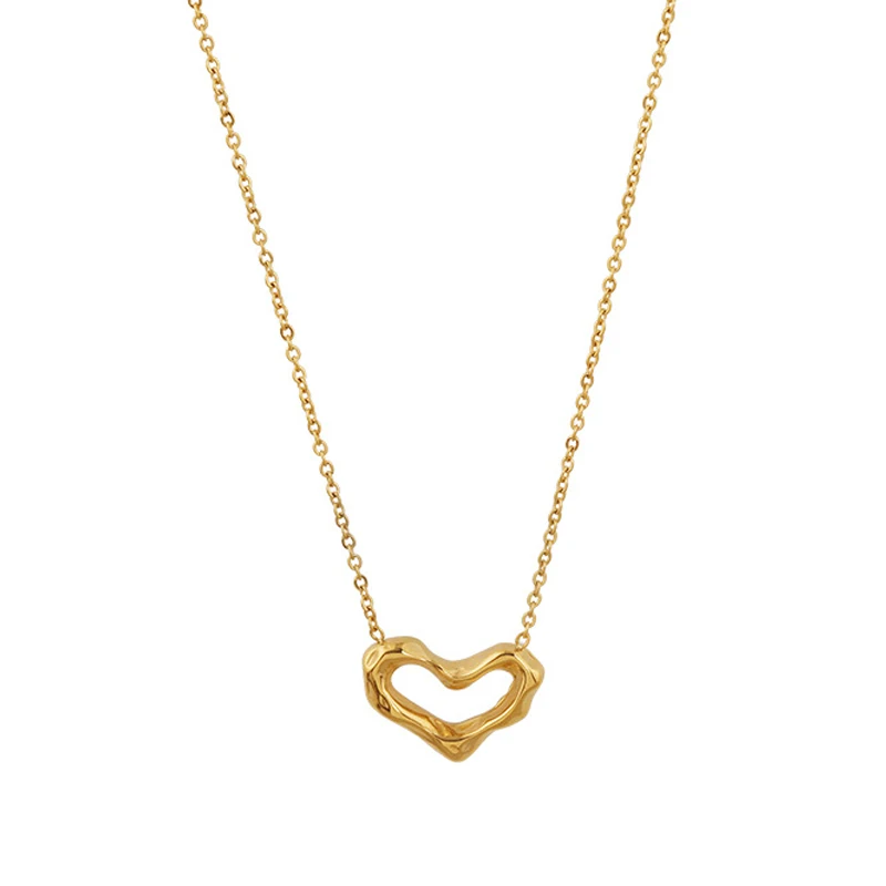 

New Irregular Design Lovely Heart Necklace Cute Clavicle Chain Fashion Pendant Necklaces HCL218-1