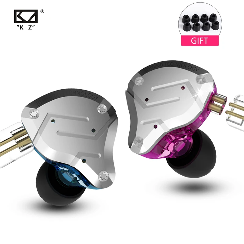 KZ ZS10 PRO 4BA+ 1DD гибридные наушники в ухо 5 драйвер HIFI гарнитура DJ монитор наушники KZ ZS10 AS10 ZST CCA C10 C16