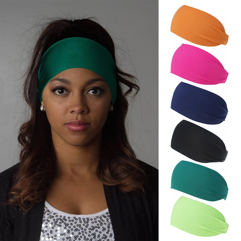 2020 Elastic Yoga  Sport Headband Running Hair Band Turban Outdoor Gym Sweatband Sport Fitness Bandage Fashion Women/Men