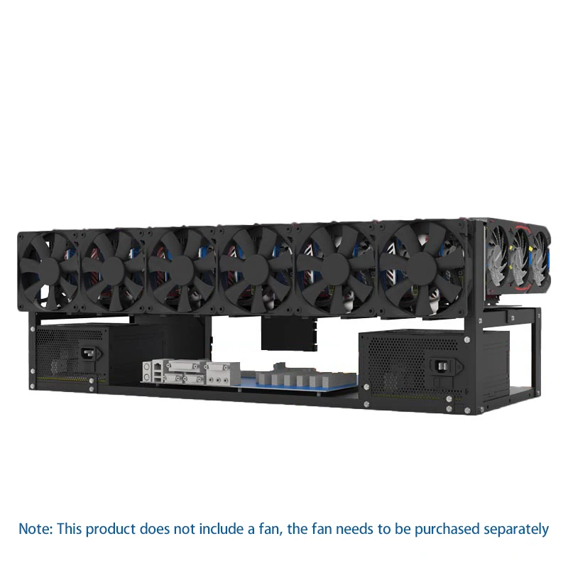 6 Cards 8 Cards 12 Graphics Card Fixing Bracket Open Dual Power Supply GPU Graphics Card Cooling Frame Fixing Frame