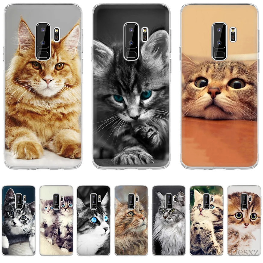 Desxz Mobile Phone Case Cover Pet Maine Coon Cat For Samsung Galaxy J3 J5 J7 2016 2017 A5 A6 A8 Plus 2018 Note 8 9 |