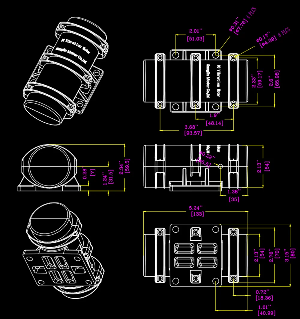Motor da tela da vibração do equipamento