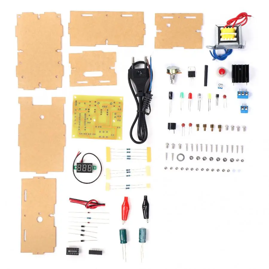 AC 220V ЕС разъем LM317 Регулируемое напряжение блок питания комплект для DIY DC 1,25-12 V Выходное напряжение