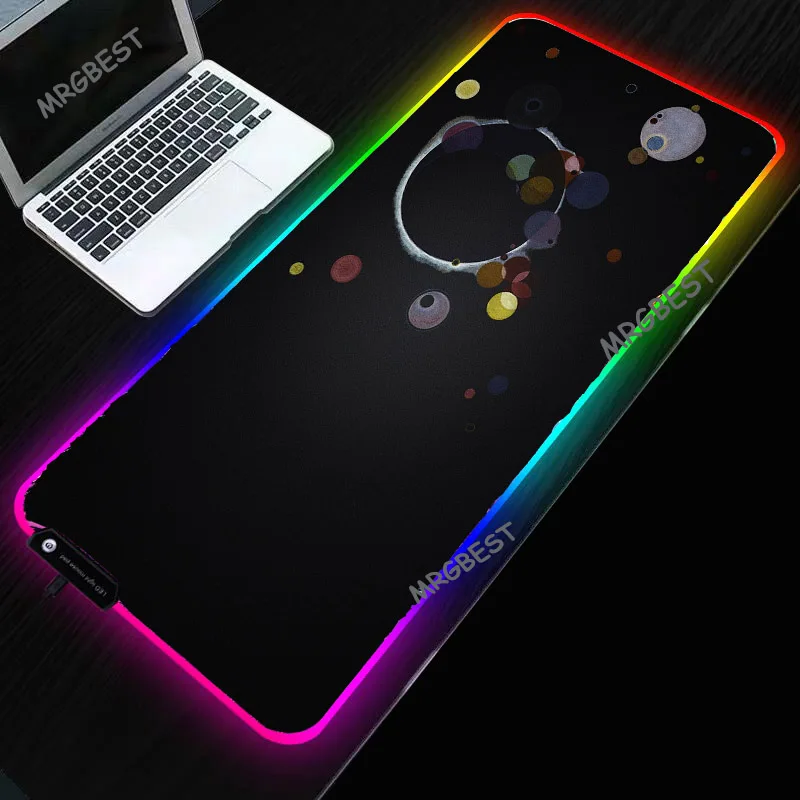 

New Arrival Space Printed Desk Mat RGB and Normal Precision Seaming Durable Non-slip Pads Simple Style for Gaming and Working