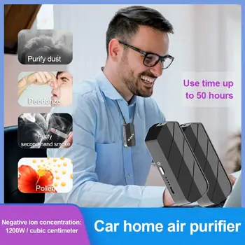 

Portable Personal Wearable Air Purifier No Noise Mini Air Freshener Ionizer Negative Ion Generator UVC Ultraviolet Air Purifier