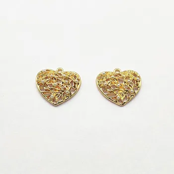 

New arrival! 19x20mm 50pcs Zinc Alloy/Imitation pearls Heart charm for Hand Made Earrings DIY,Jewelry Findings & Components