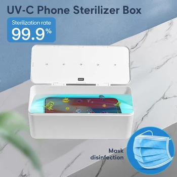 

UV Phone Sterlizer Box For iPhone Xiaomi Redmi Oneplus Huawei Samsung Phone Mask Multifunction UVC Steriliser Box Sterilizer