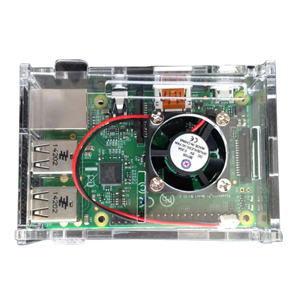 Охлаждающий вентилятор DC 5V 0.2A для Raspberry Pi Модель A+ B+/для Raspberry Pi 2 3 с винтами запчасти