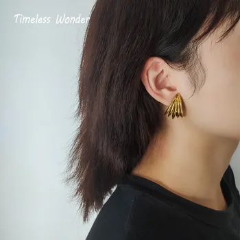 

Timeless Wonder Glam Geo Claw Statement Stud Earrings Women Jewelry Gothic Boho Designer Top Rare Punk Ins Hiphop Rock Kpop 6338