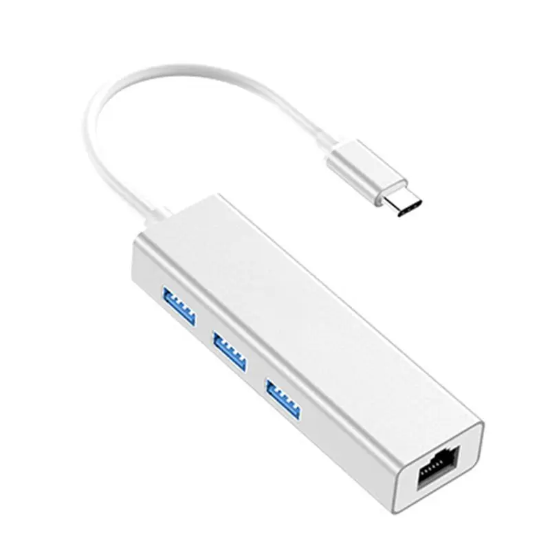 Type C-USB 3,0 концентратор RJ45 Ethernet Lan Сетевой адаптер для ноутбуков MacBook Pro