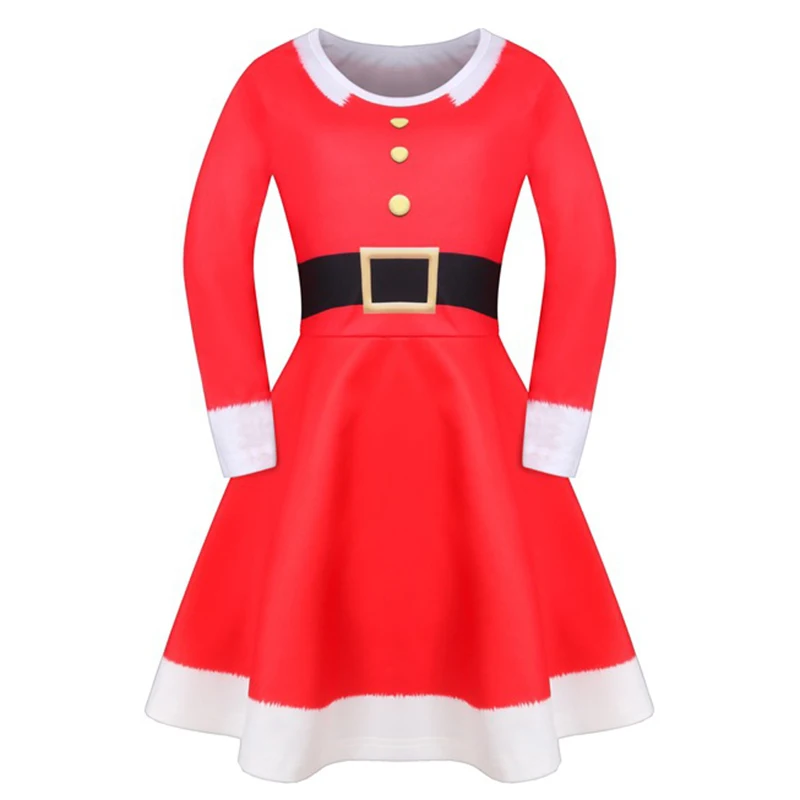Новое поступление; рождественское платье для маленьких девочек; платье принцессы Санты с длинными рукавами для девочек; маскарадное платье на День Благодарения со снеговиком для девочек-подростков - Цвет: SD007