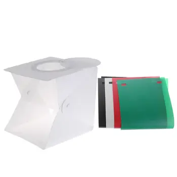 

1Set Shooting Light Box Foldable Mini Photo Lightbox Tent Dimmable Tabletop Photography Softbox with 4Color Backdrops