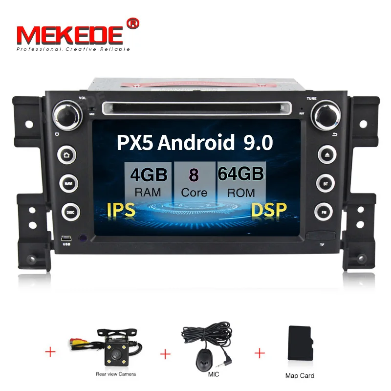 2 din android 9,0 4+ 64G Автомобильный dvd-плеер для Suzuki grand vitara мультимедийный автомобильный Радио Стерео gps с камерой рулевого колеса - Цвет: 64G add camera
