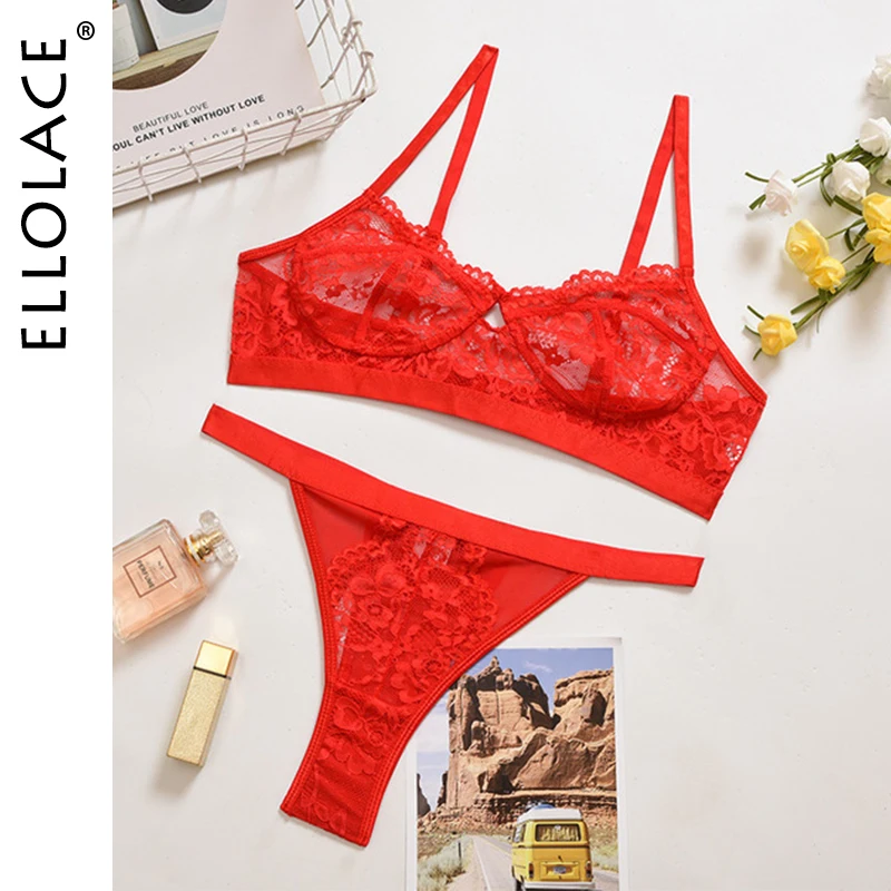 Ellolace сексуальный бюстгальтер комплект женского нижнего белья кружевной