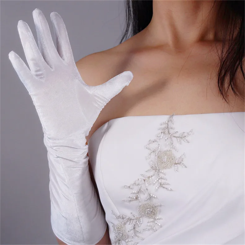 Черные велюровые перчатки 40 см средней и длинной секции Vestido de noche высокие эластичные Лебедь бархат золотой велюр сенсорный женский WSR16
